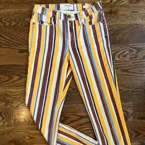 NWOT FRAME Le High Straight Pant Stripe